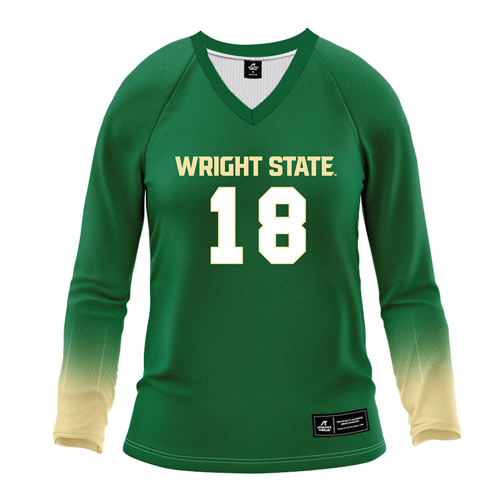 Wright State - NCAA Women's Volleyball : Sophia Loomis - Green Volleyball Jersey-0