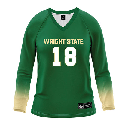 Wright State - NCAA Women's Volleyball : Sophia Loomis - Green Volleyball Jersey-0