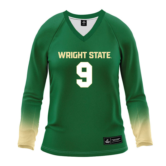 Wright State - NCAA Women's Volleyball : Greta McKee - Green Volleyball Jersey-0