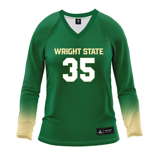 Wright State - NCAA Women's Volleyball : Ella Gaona - Green Volleyball Jersey-0