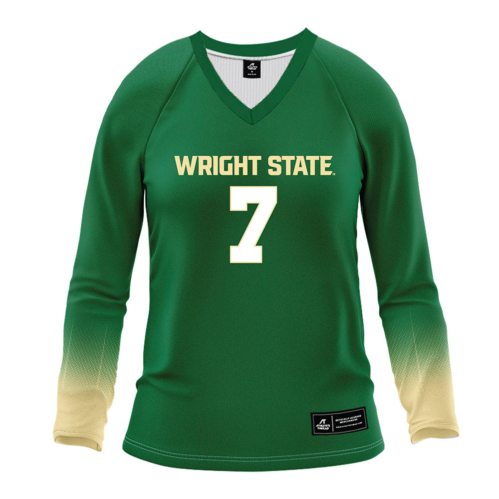 Wright State - NCAA Women's Volleyball : Lauren Yacobucci - Green Volleyball Jersey-0