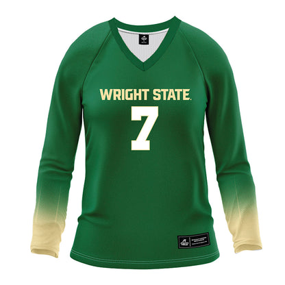 Wright State - NCAA Women's Volleyball : Lauren Yacobucci - Green Volleyball Jersey-0