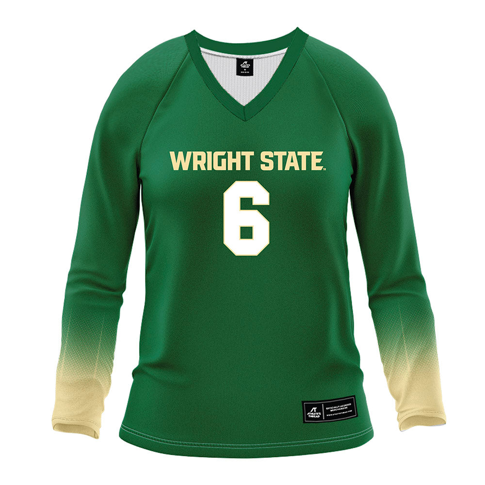 Wright State - NCAA Women's Volleyball : Larsen Terrill - Green Volleyball Jersey-0