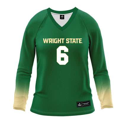 Wright State - NCAA Women's Volleyball : Larsen Terrill - Green Volleyball Jersey-0