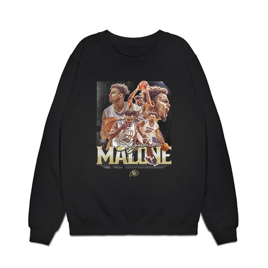 Colorado - NCAA Men's Basketball : Elijah Malone - Player Collage Premium Crewneck Sweatshirt-0