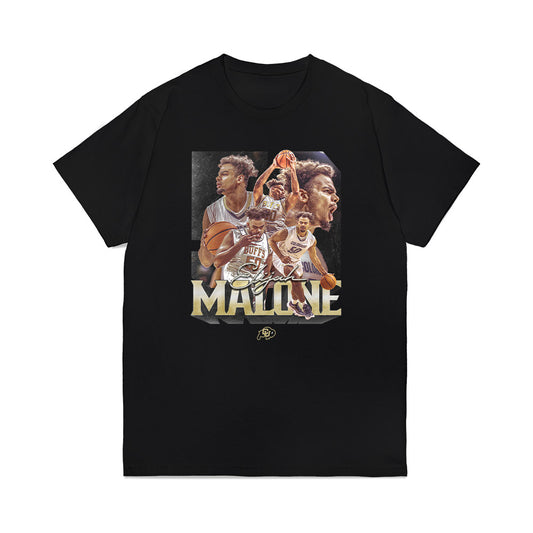 Colorado - NCAA Men's Basketball : Elijah Malone - Player Collage Premium T-Shirt-0
