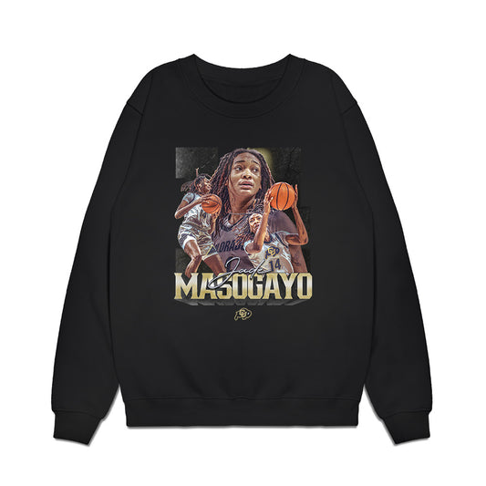 Colorado - NCAA Women's Basketball : Jade Masogayo - Player Collage Premium Crewneck Sweatshirt-0