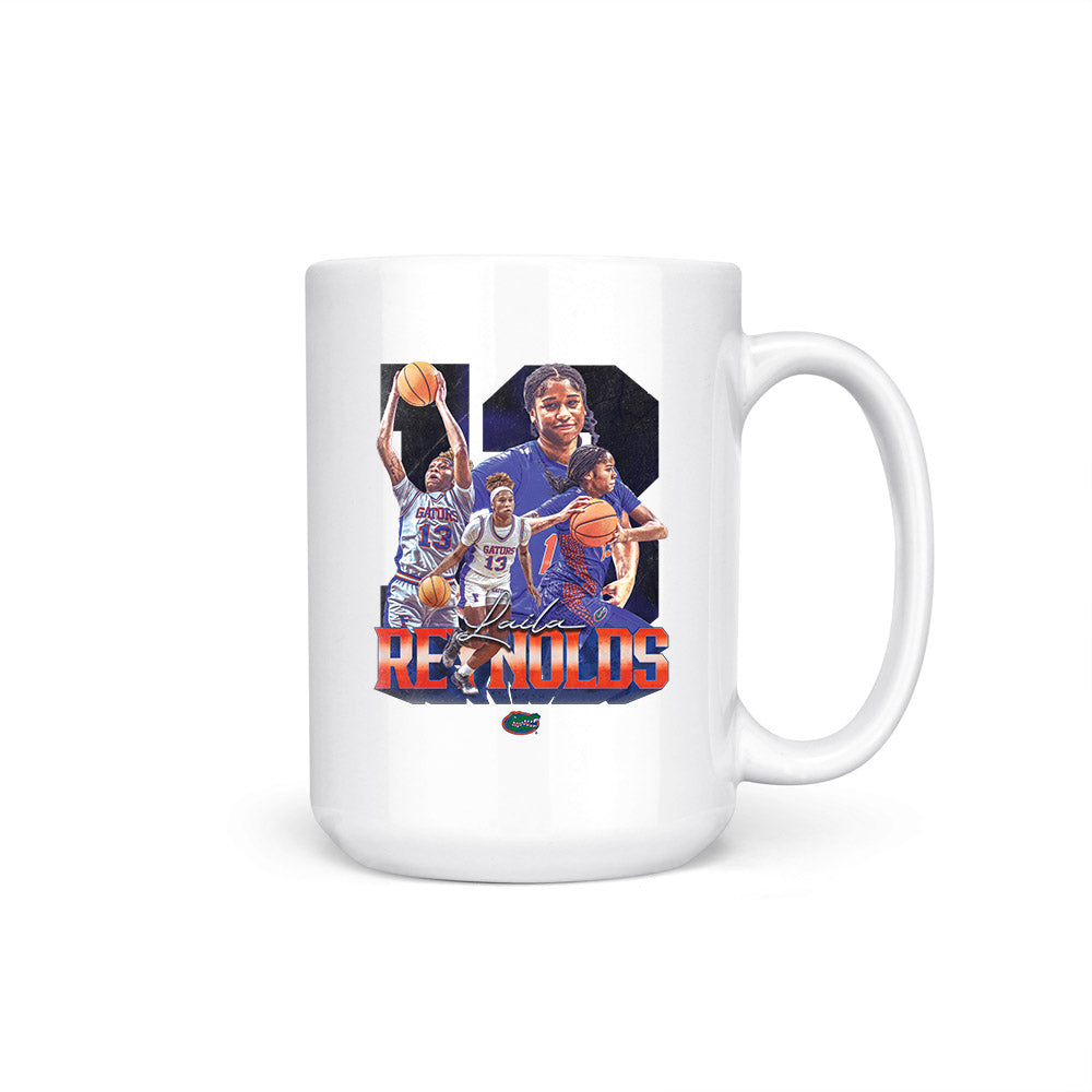 Florida - NCAA Women's Basketball : Laila Reynolds - Player Collage Coffee Mug-0