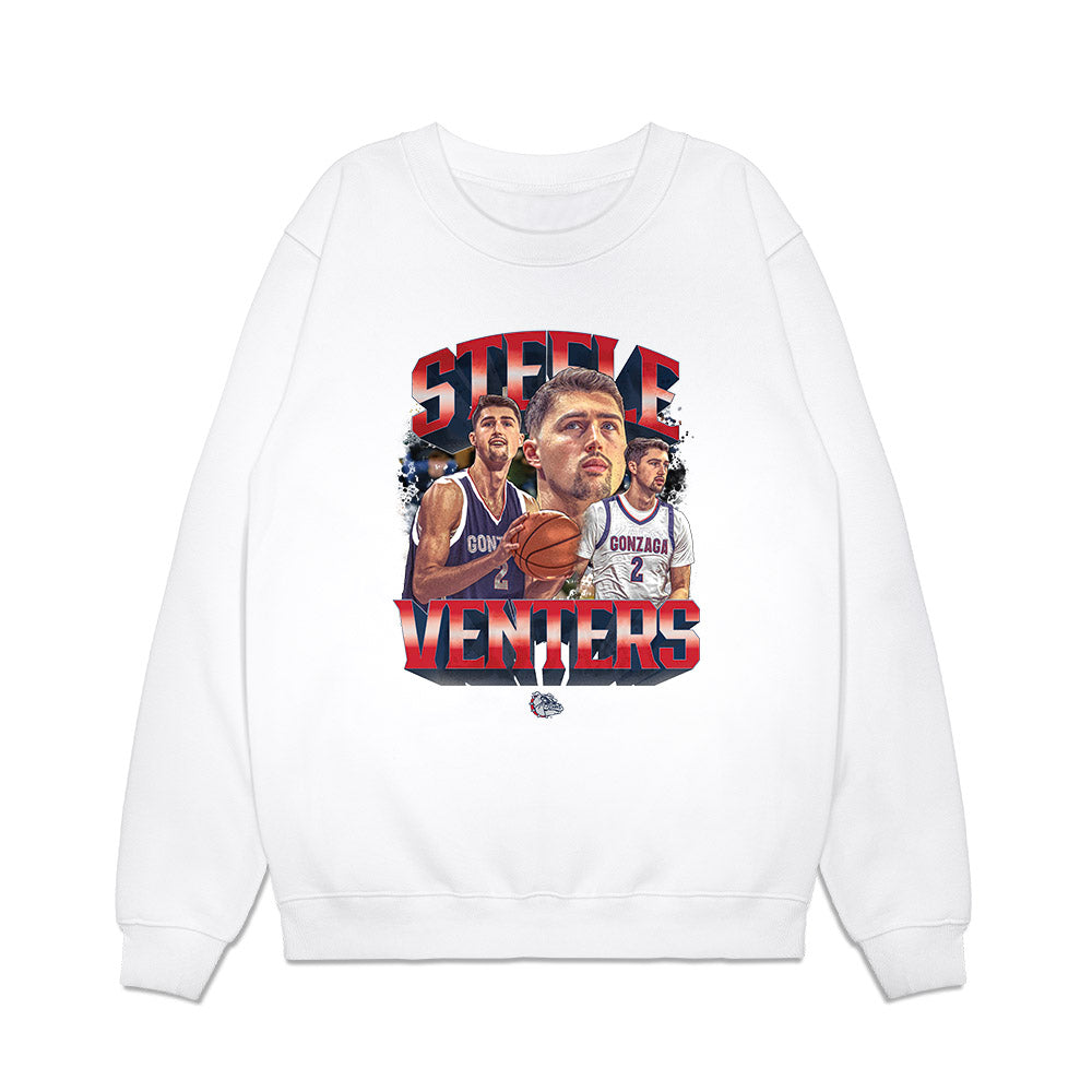 Gonzaga - NCAA Men's Basketball : Steele Venters - Collage Premium Crewneck Sweatshirt-0