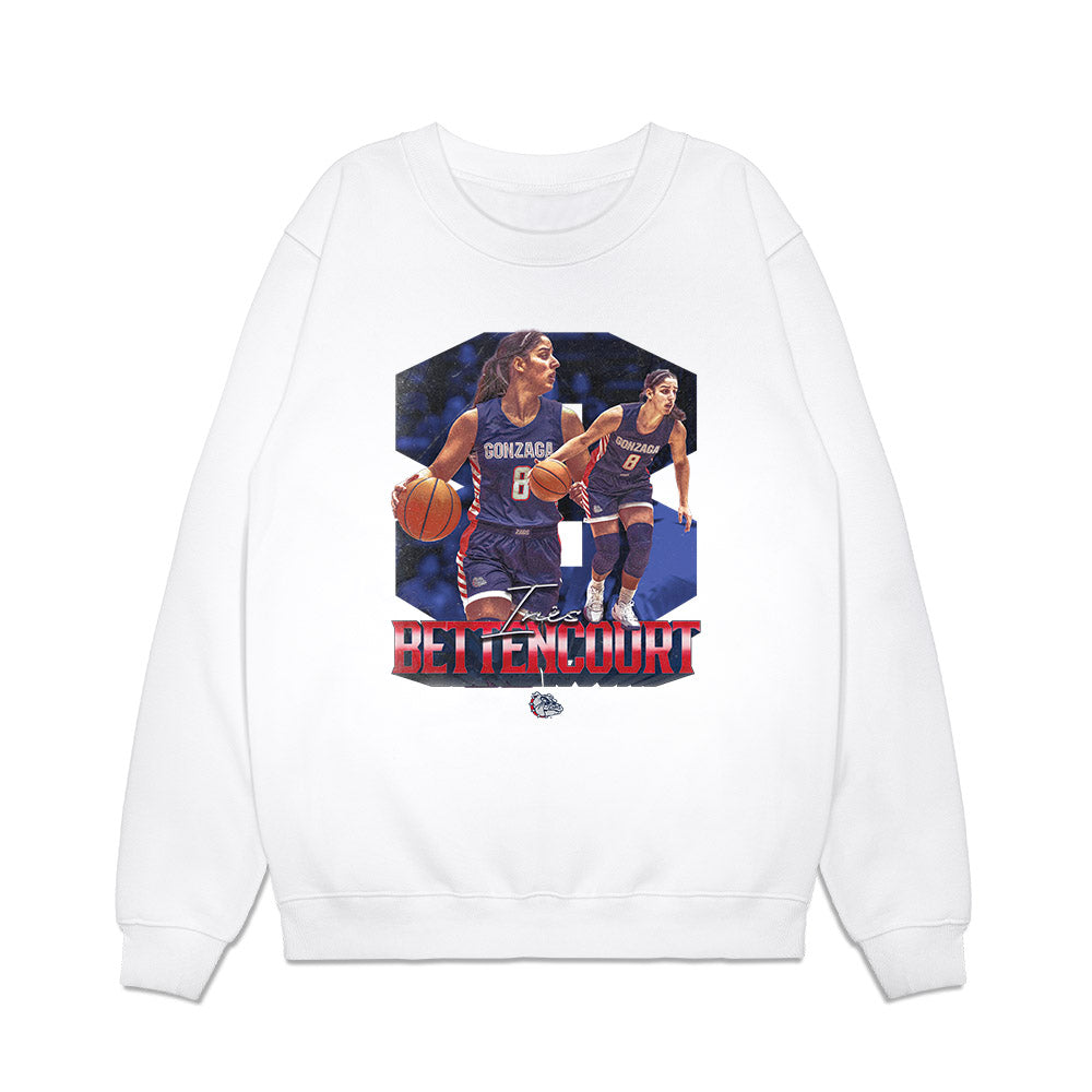 Gonzaga - NCAA Women's Basketball : Ines Bettencourt - Premium Crewneck Sweatshirt-0