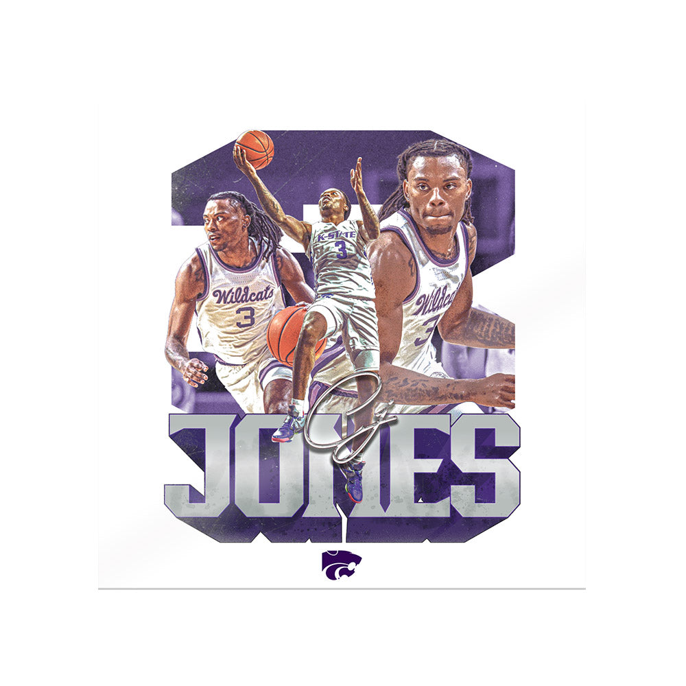 Kansas State - NCAA Men's Basketball : CJ Jones - Sticker-0