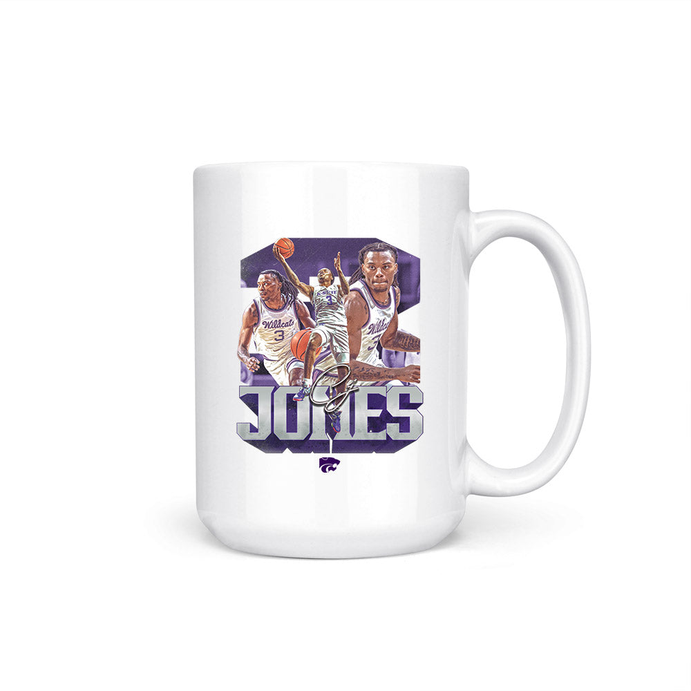Kansas State - NCAA Men's Basketball : CJ Jones - Coffee Mug-0