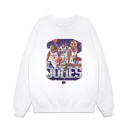 Kansas State - NCAA Men's Basketball : CJ Jones - Premium Crewneck Sweatshirt-0