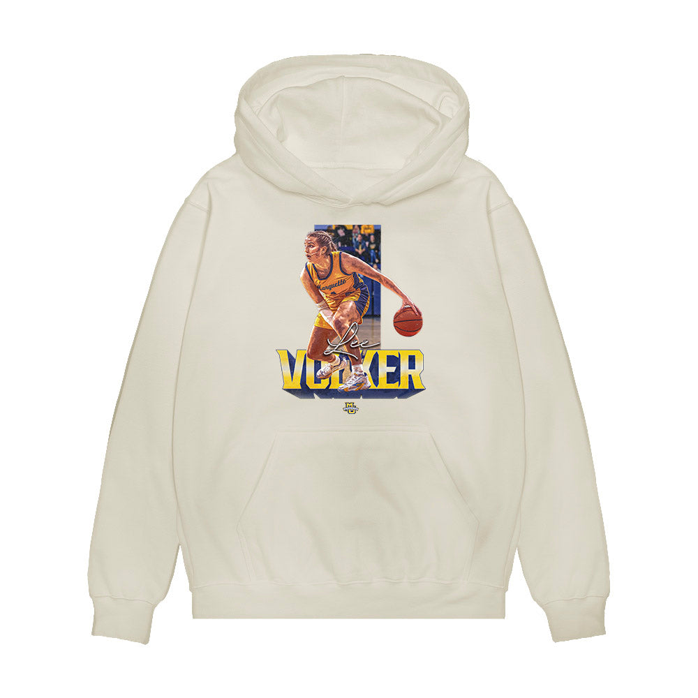 Marquette - NCAA Women's Basketball : Lee Volker - Collage Premium Hooded Sweatshirt-0
