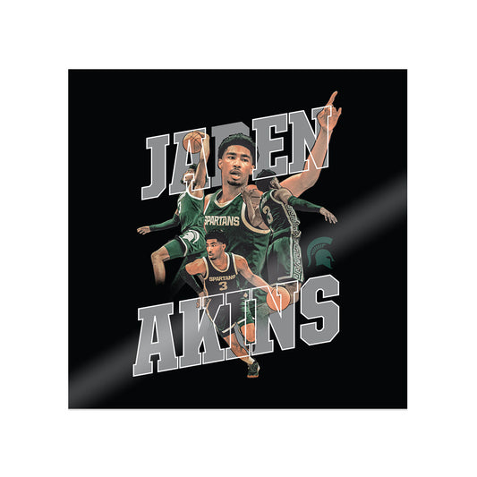 Michigan State - NCAA Men's Basketball : Jaden Akins - Sticker-0