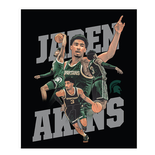 Michigan State - NCAA Men's Basketball : Jaden Akins - Poster 20x24-0