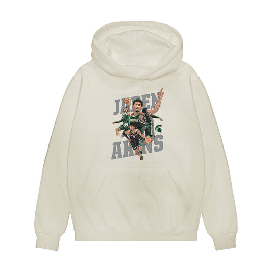 Michigan State - NCAA Men's Basketball : Jaden Akins - Premium Hooded Sweatshirt-0