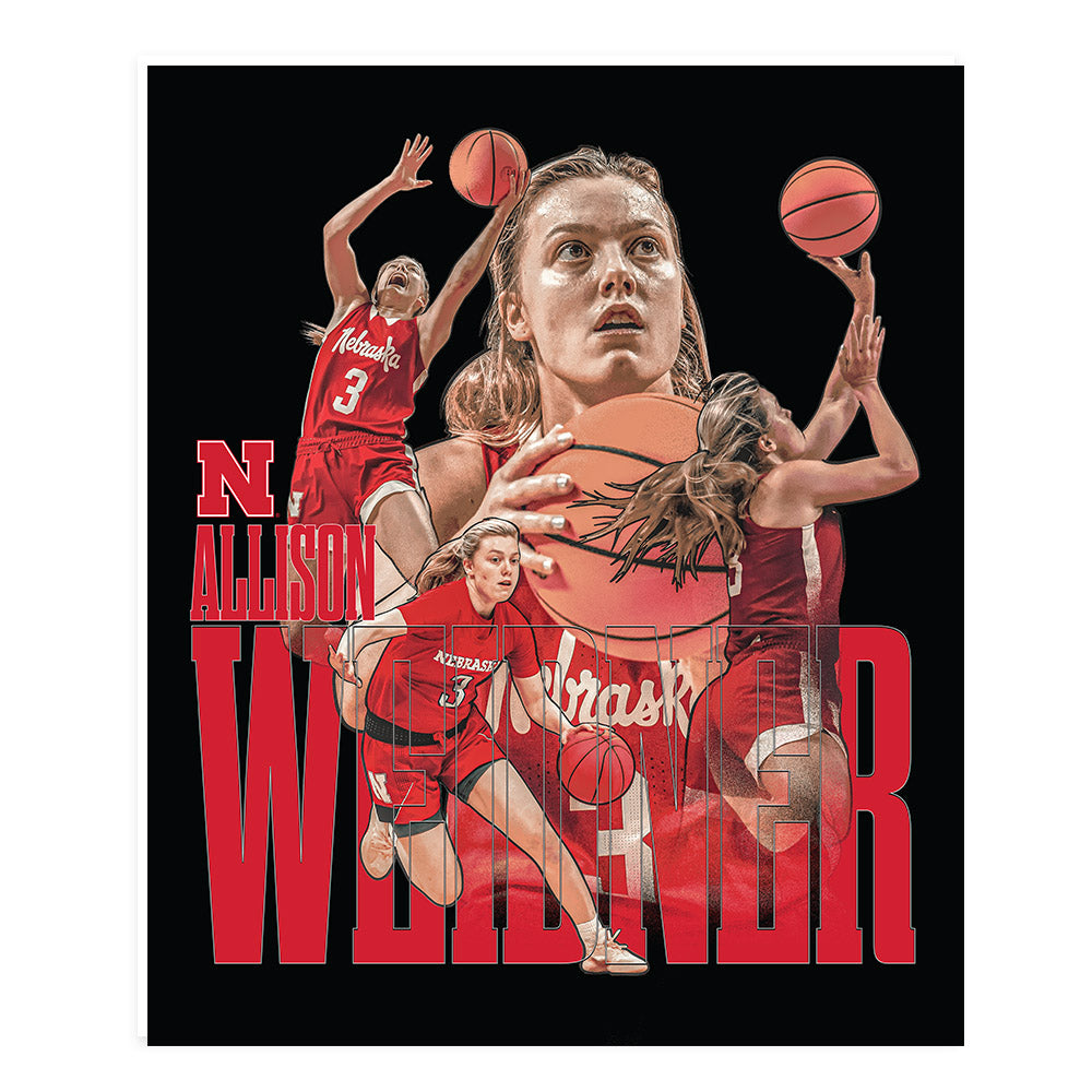 Nebraska - NCAA Women's Basketball : Allison Weidner - Player Collage Poster 20x24-0
