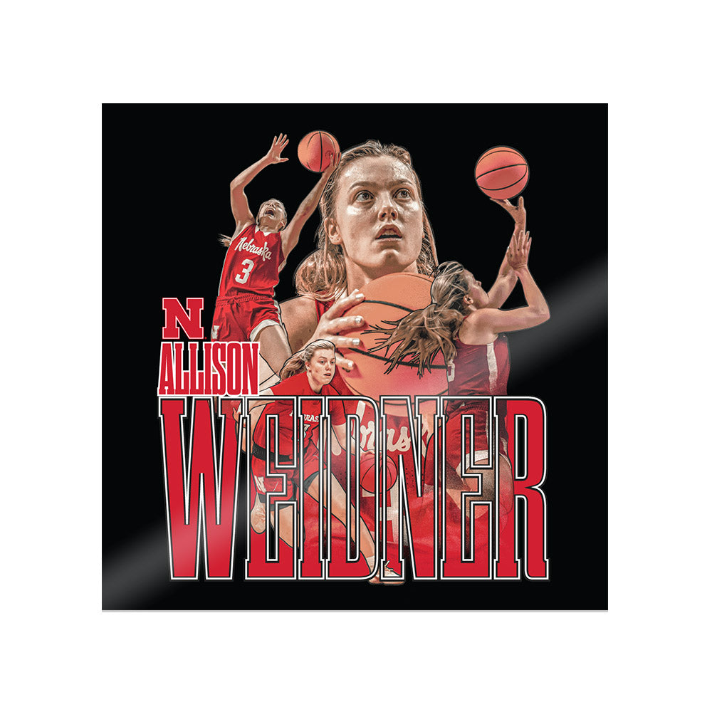 Nebraska - NCAA Women's Basketball : Allison Weidner - Player Collage Sticker-0
