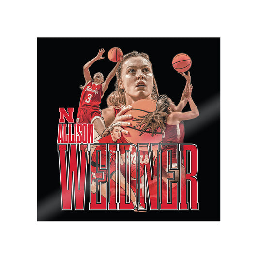 Nebraska - NCAA Women's Basketball : Allison Weidner - Player Collage Sticker-0