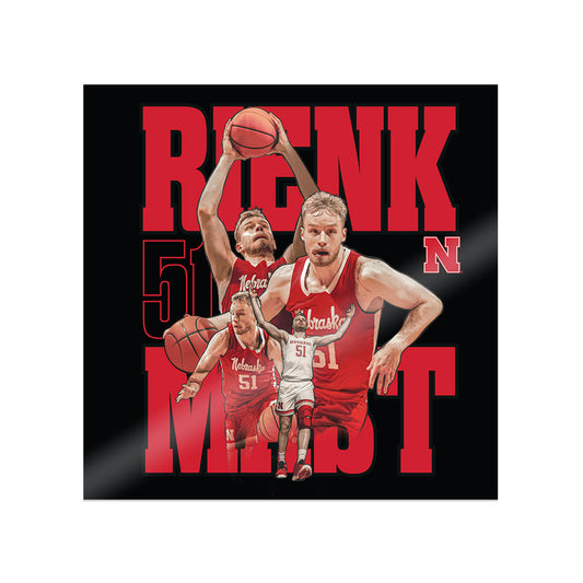 Nebraska - NCAA Men's Basketball : Rienk Mast - Player Collage Sticker-0