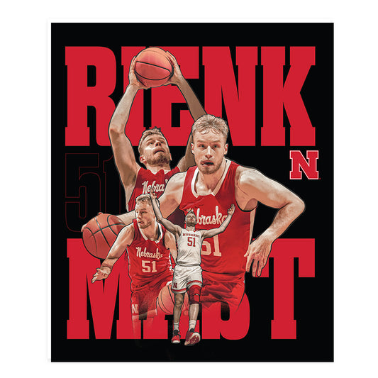 Nebraska - NCAA Men's Basketball : Rienk Mast - Player Collage Poster 20x24-0