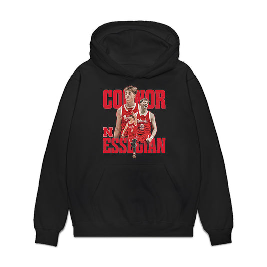 Nebraska - NCAA Men's Basketball : Connor Essegian - Collage Premium Hooded Sweatshirt-0