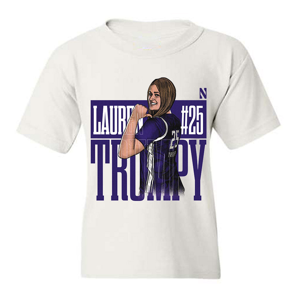 Northwestern - NCAA Women's Basketball : Lauren Trumpy - Collage Youth T-Shirt-0