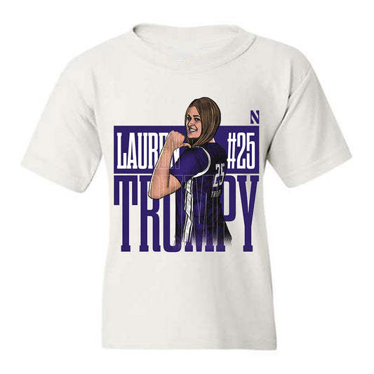 Northwestern - NCAA Women's Basketball : Lauren Trumpy - Collage Youth T-Shirt-0