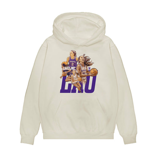 Northwestern - NCAA Women's Basketball : Caroline Lau - Collage Premium Hooded Sweatshirt-0