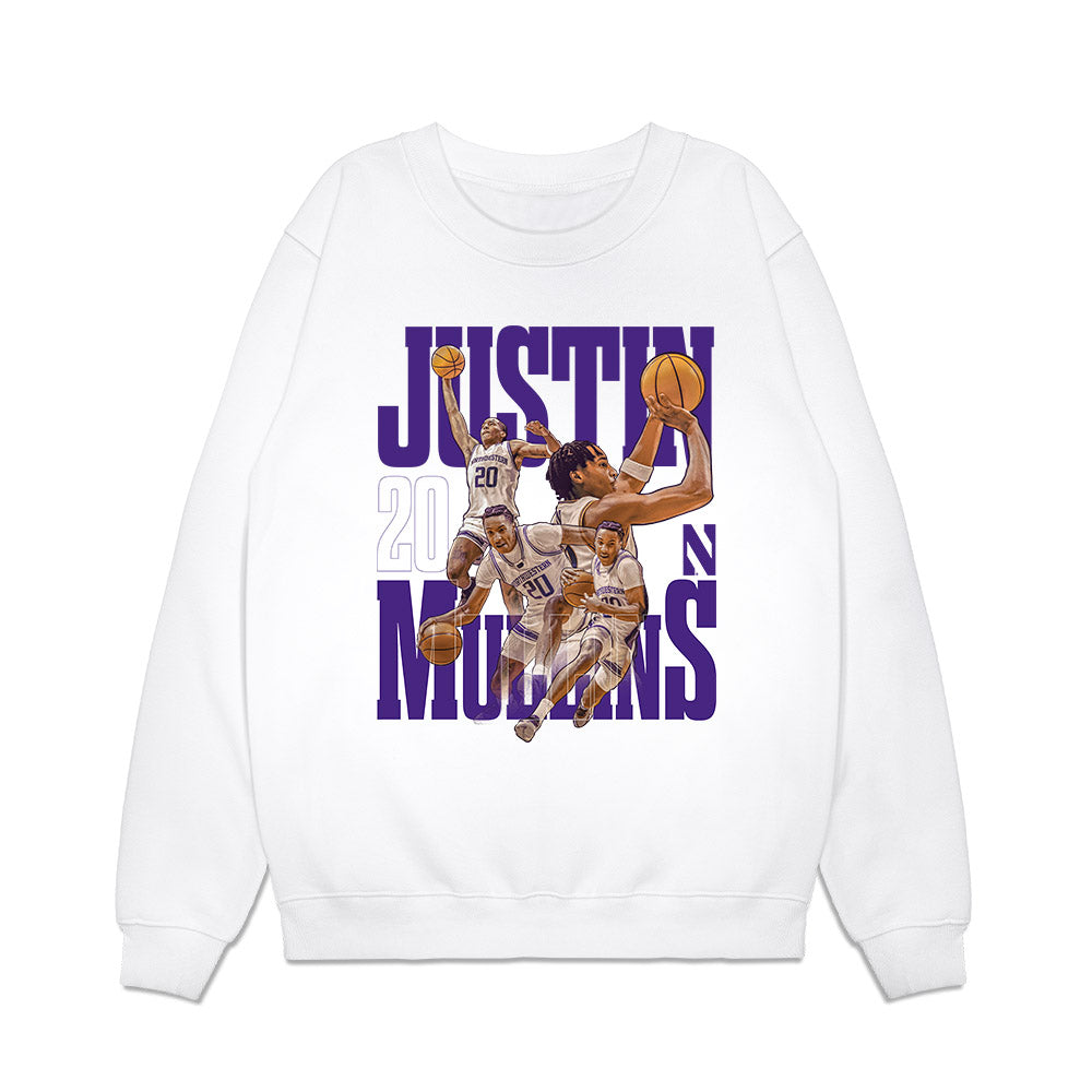 Northwestern - NCAA Men's Basketball : Justin Mullins - Collage Premium Crewneck Sweatshirt-0