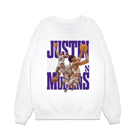 Northwestern - NCAA Men's Basketball : Justin Mullins - Collage Premium Crewneck Sweatshirt-0