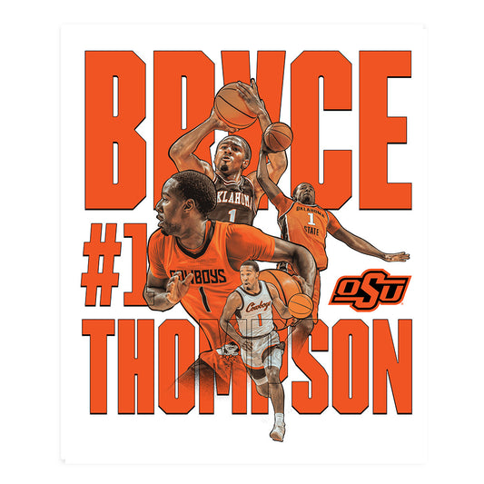 Oklahoma State - NCAA Men's Basketball : Bryce Thompson - Player Collage Poster 20x24-0