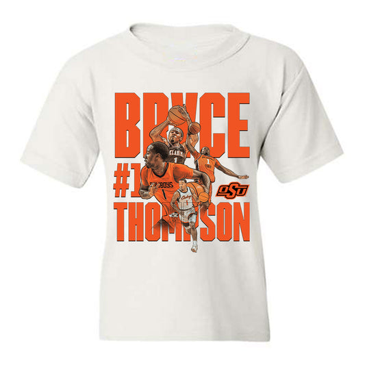 Oklahoma State - NCAA Men's Basketball : Bryce Thompson - Player Collage Youth T-Shirt-0