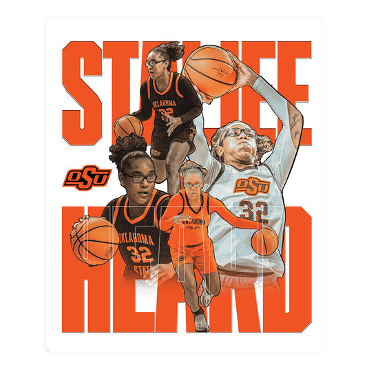 Oklahoma State - NCAA Women's Basketball : Stailee Heard - Player Collage Poster 20x24-0