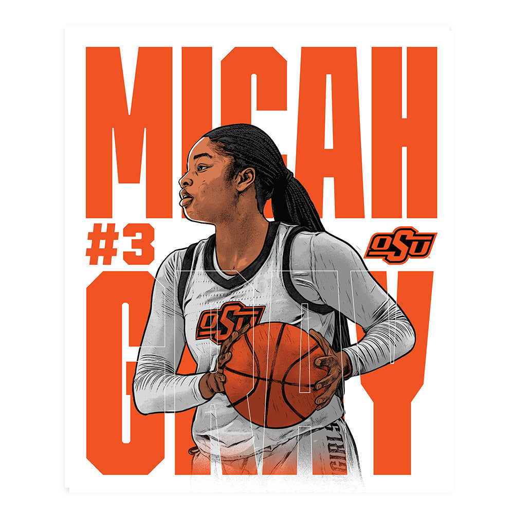 Oklahoma State - NCAA Women's Basketball : Micah Gray - Player Collage Poster 20x24-0