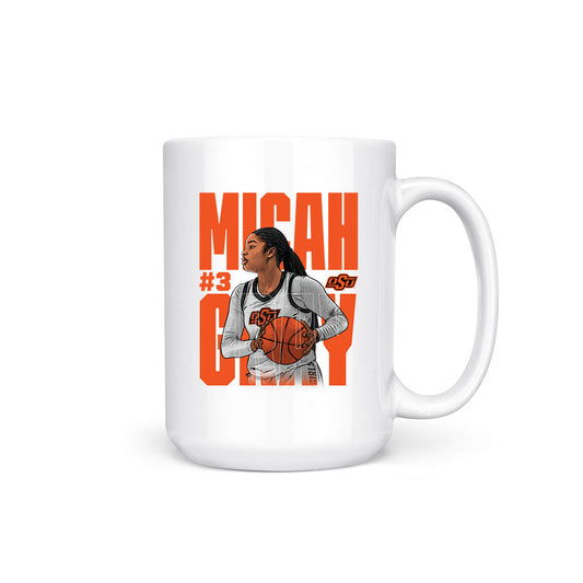 Oklahoma State - NCAA Women's Basketball : Micah Gray - Player Collage Coffee Mug-0