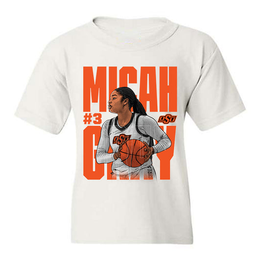 Oklahoma State - NCAA Women's Basketball : Micah Gray - Player Collage Youth T-Shirt-0