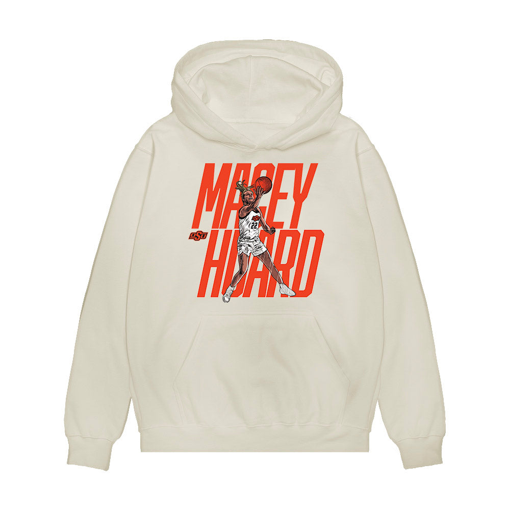 Oklahoma State - NCAA Women's Basketball : Macey Huard - Player Collage Premium Hooded Sweatshirt-0