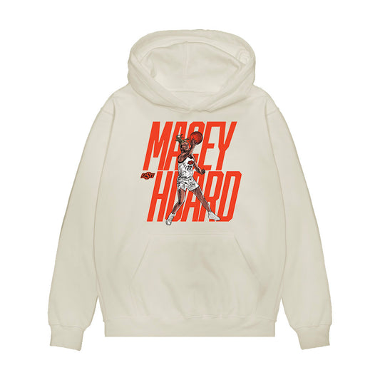 Oklahoma State - NCAA Women's Basketball : Macey Huard - Player Collage Premium Hooded Sweatshirt-0