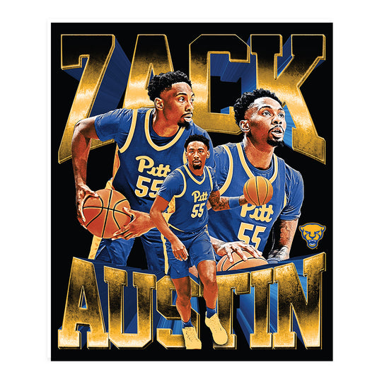 Pittsburgh - NCAA Men's Basketball : Zack Austin - Collage Poster 20x24-0