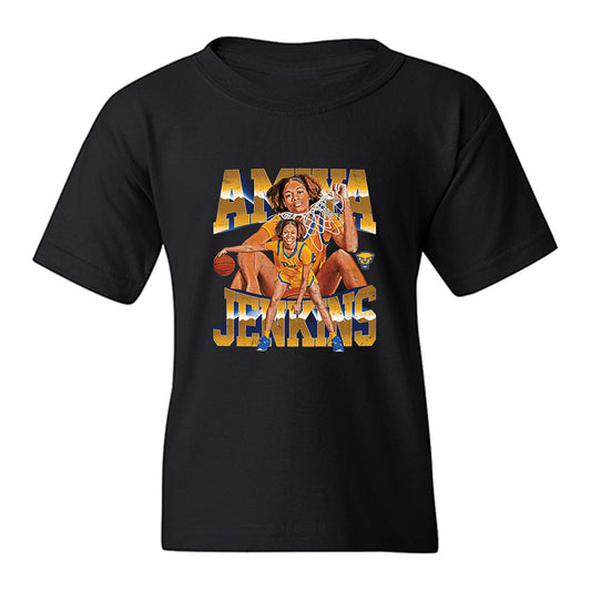 Pittsburgh - NCAA Women's Basketball : Amiya Jenkins - Youth T-Shirt-0