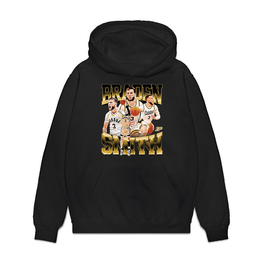 Purdue - NCAA Men's Basketball : Braden Smith - Player Collage Premium Hooded Sweatshirt-0