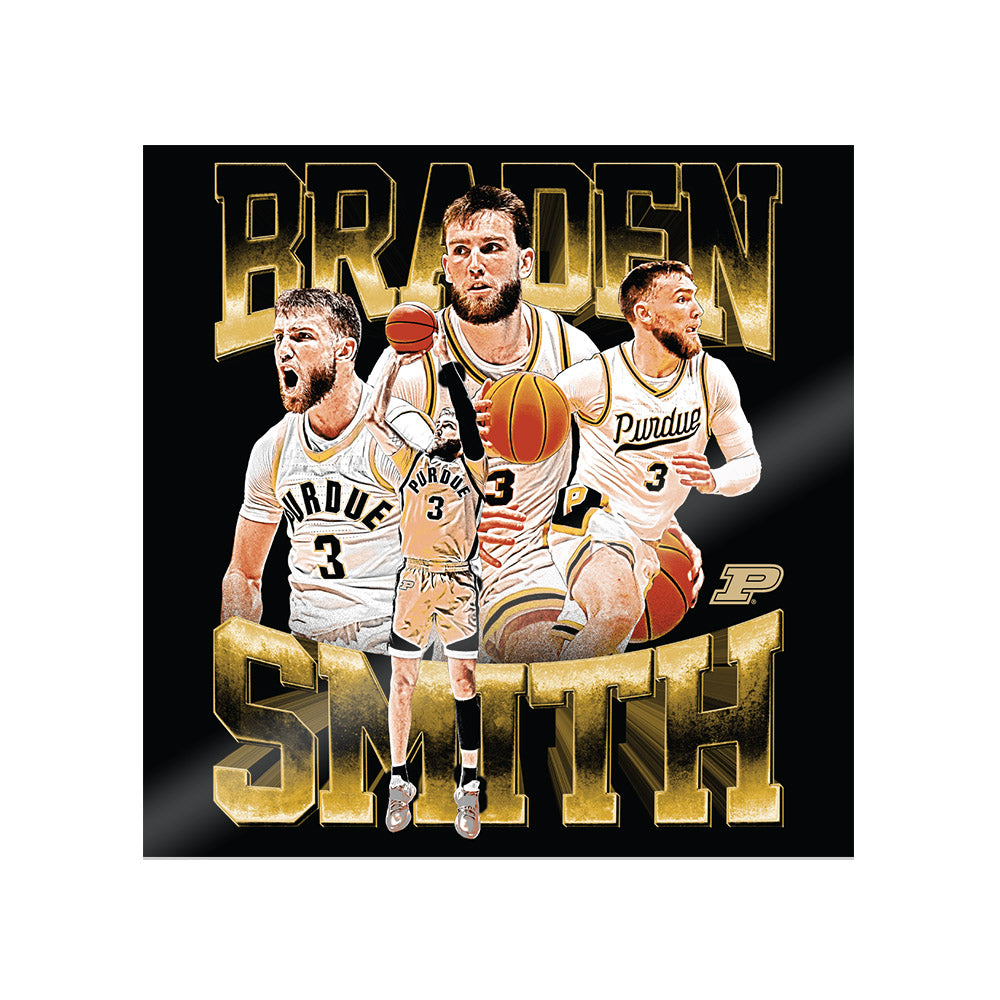 Purdue - NCAA Men's Basketball : Braden Smith - Collage Sticker-0