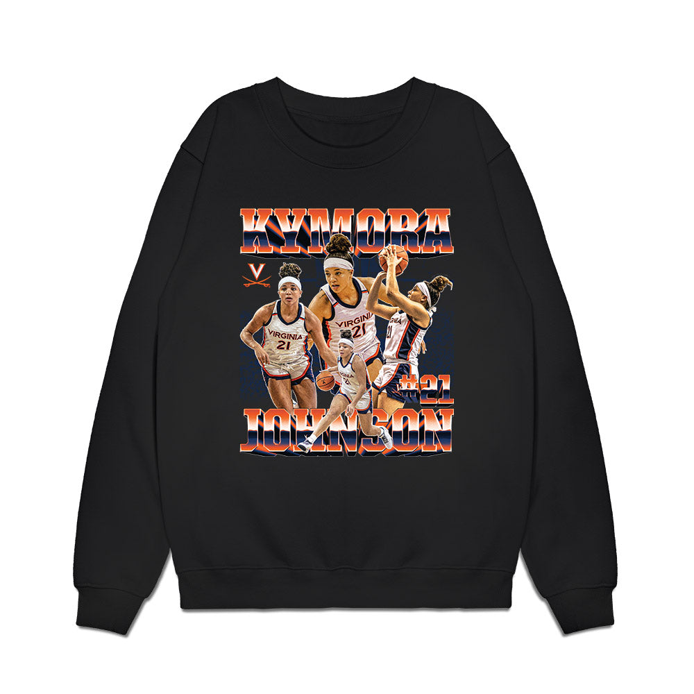 Virginia - NCAA Women's Basketball : Kymora Johnson - Collage Premium Crewneck Sweatshirt-0