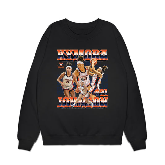 Virginia - NCAA Women's Basketball : Kymora Johnson - Collage Premium Crewneck Sweatshirt-0