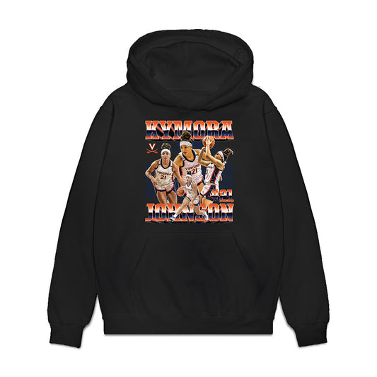 Virginia - NCAA Women's Basketball : Kymora Johnson - Collage Premium Hooded Sweatshirt-0