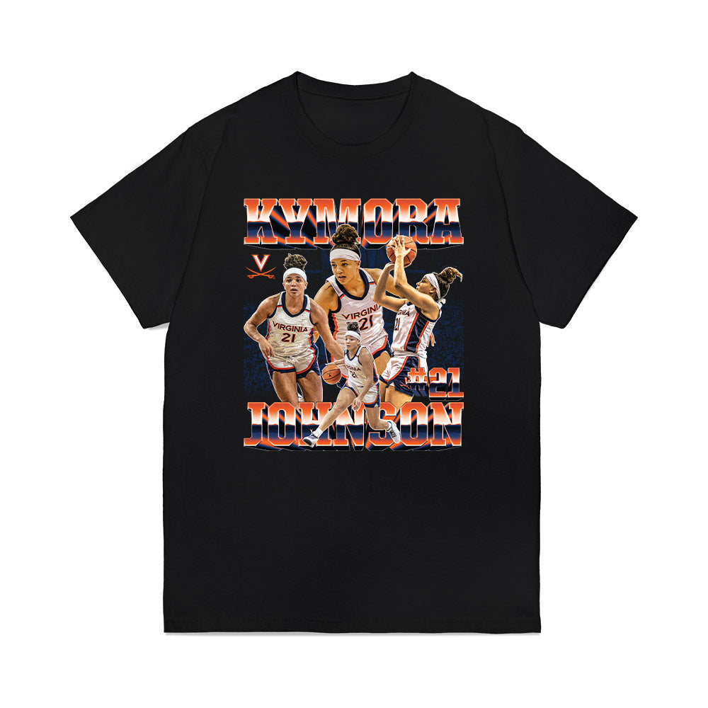 Virginia - NCAA Women's Basketball : Kymora Johnson - Collage Premium T-Shirt-0