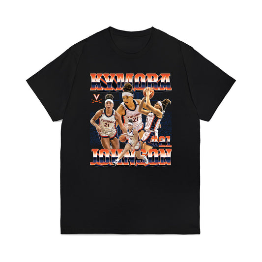 Virginia - NCAA Women's Basketball : Kymora Johnson - Collage Premium T-Shirt-0