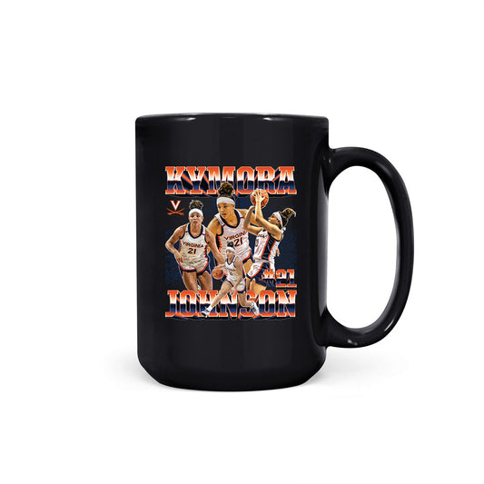 Virginia - NCAA Women's Basketball : Kymora Johnson - Collage Coffee Mug-0